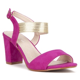 Højhælede sandaler Filippo DS817 / 20 Fh pink lyserød 2