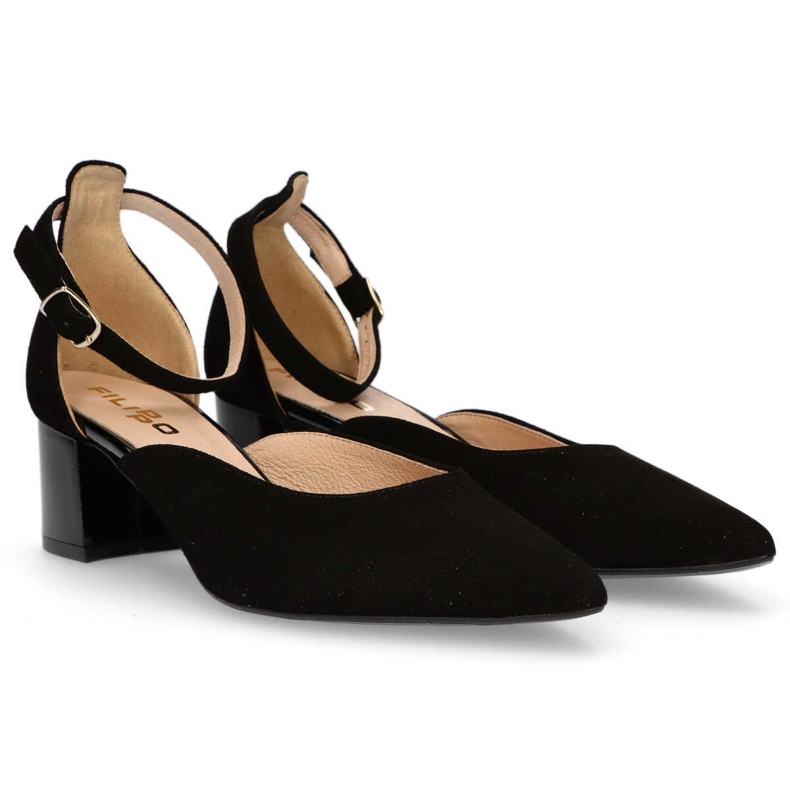 Filippo F272 Pumps i sort ruskind 2