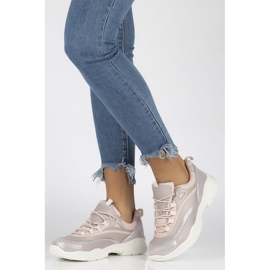 Sneakers i læder til kvinder Filippo DP1411 / 20 Pi pink lyserød 1