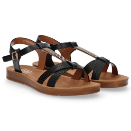 Filippo DS802 / 20 Bk Sorte sandaler 1