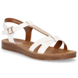 Filippo DS802 / 20 Wh Hvide sandaler brun 2