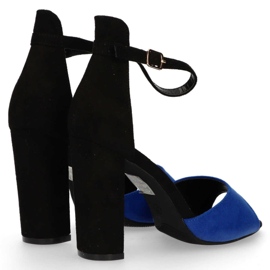 Højhælede sandaler Filippo DS1376 / 20 Bl blå sort marine blå 3
