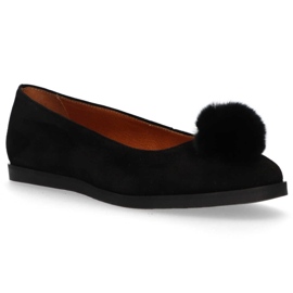 Ballerina Filippo 1320 Sort ruskind 2