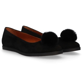 Ballerina Filippo 1320 Sort ruskind 1