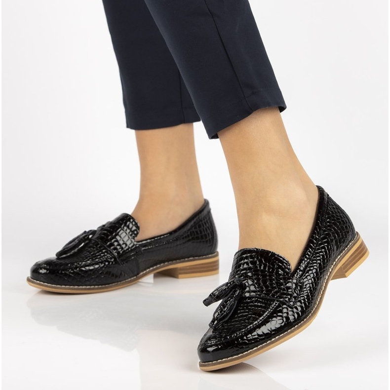 Lædermokkasiner Filippo DP2161 / 21 Bk sort 1