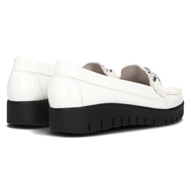Læder loafers Filippo 10133 hvidlakeret 1