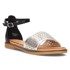 Filippo DS2102 / 21 Si Bk sandaler sort sølv 2