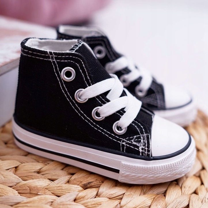 FRROCK Sort Filemon børns klassiske sneakers 1