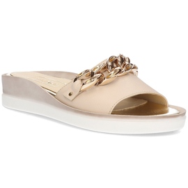 Læder hjemmesko Filippo 105 beige 1