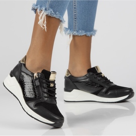 Lædersneakers Filippo DP2052 / 21 Bk sorte 2