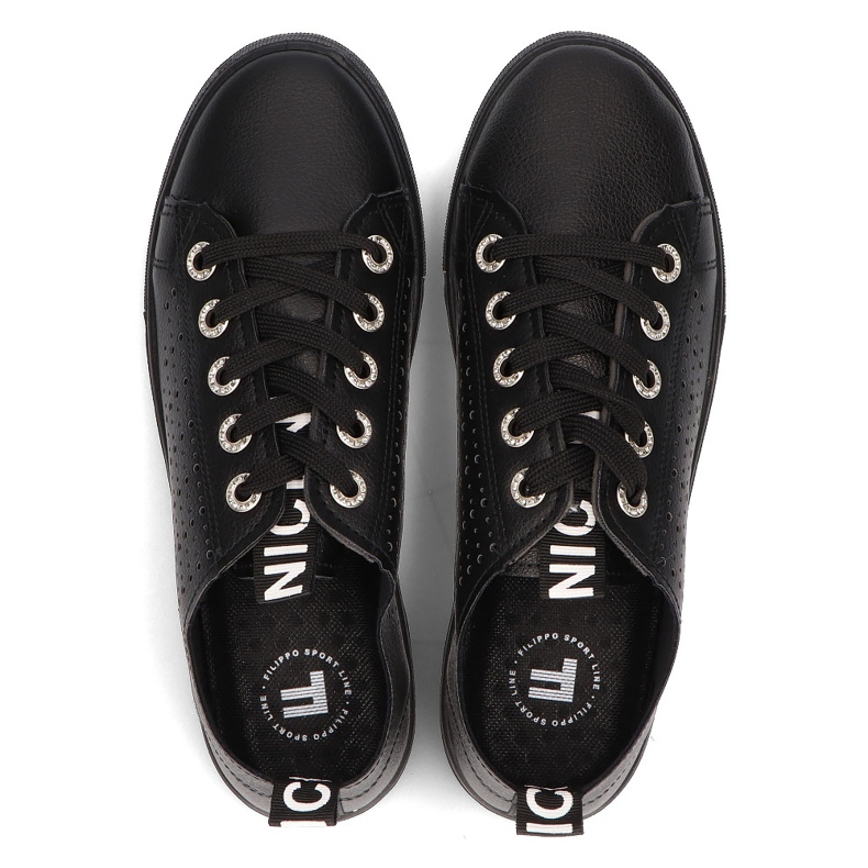 Filippo DP2288 / 21 Bk Bk sorte sneakers 2