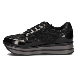 Lædersneakers Filippo DP3152 / 21 Bk Sort 1