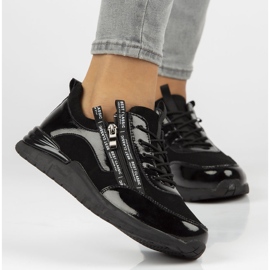 Lædersneakers Filippo DP3149 / 21 Bk sorte 1