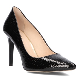 Læder pumps Filippo 1555 Sort 1