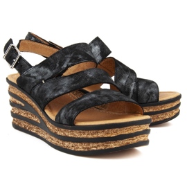 Filippo 513 Czarny Mazan sandaler sort 1