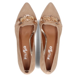 Lædersko Filippo 2109/2 beige 1