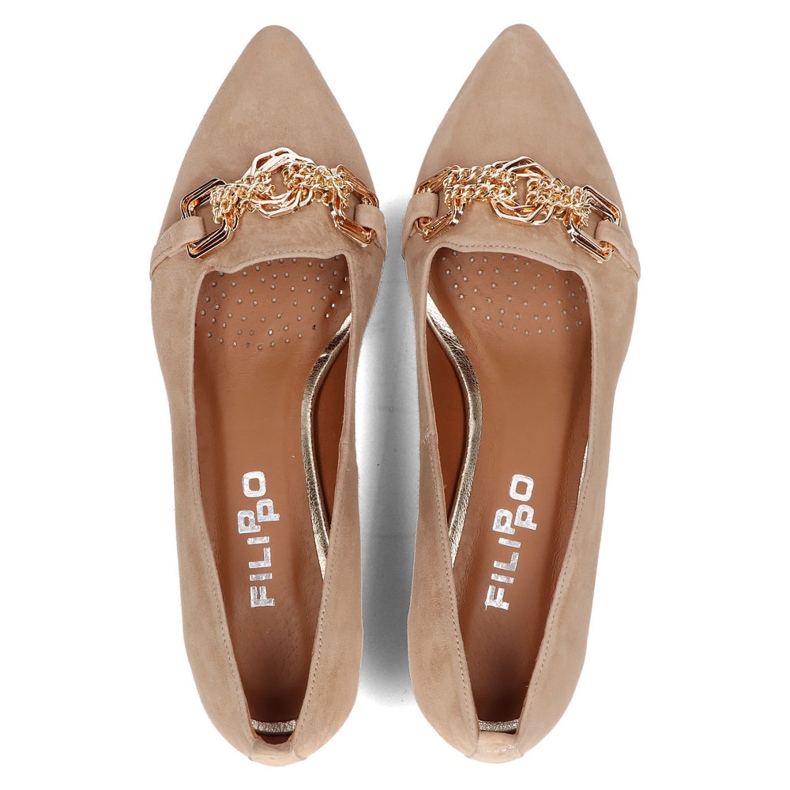 Lædersko Filippo 2109/2 beige 1