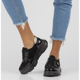 Læder Sneakers Filippo DP3185 / 22 Bk sort 1