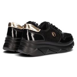 Læder Sneakers Filippo DP3185 / 22 Bk sort 2