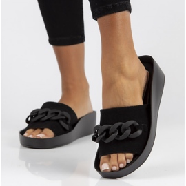 Læder hjemmesko Filippo DK3593 / 22 Bk sort 1