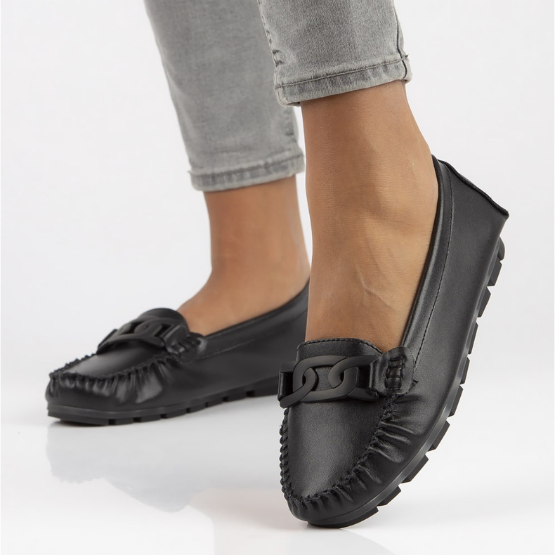 Læder loafers Filippo DP3629 / 22 Bk sort 2