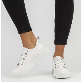 Lædersneakers FILIPPO DP3522 / 22 Wh hvid 1