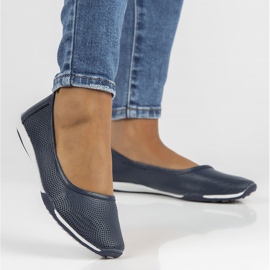 Læderballerinaer Filippo DP3681 / 22 Nv marineblå 1