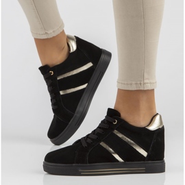 Læder Sneakers Filippo DP3549 / 22 Bk sort 2
