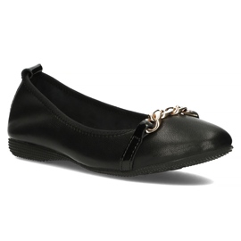 Læderballerinaer Filippo DP3709 / 22 Bk sorte 1
