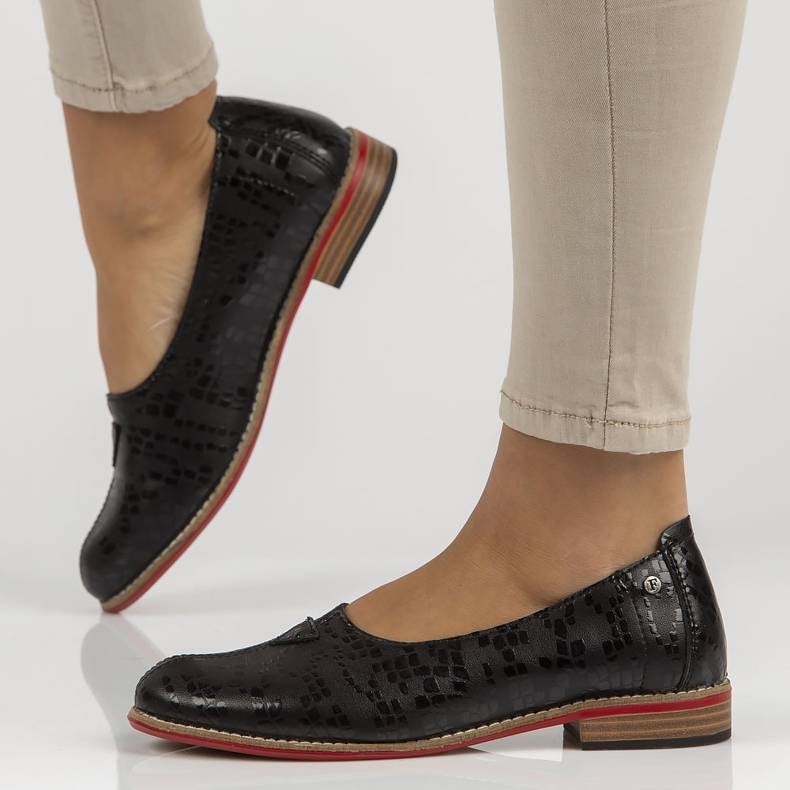 Lædersko Filippo DP3545 / 22 Bk sort 1