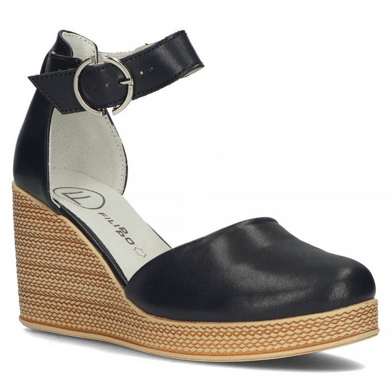 Lædersandaler Filippo DP3519 / 22 Nv marineblå 1