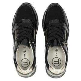 Lædersneakers Filippo DP2003 / 22 Bk Bk sort 2