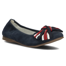 Læderballerinaer Filippo DP3634 / 22 Nv marineblå 1