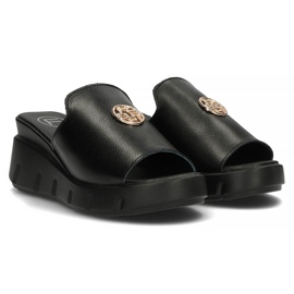 Læder hjemmesko Filippo DK3596 / 22 Bk sort 2