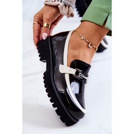 S.Barski Lakerede Dame Loafers Sort og hvid Cassida 2