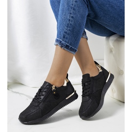 Sorte Ancaster lædersneakers gylden 1