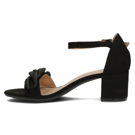 Filippo DS3708 / 22 Bk sorte sandaler 2