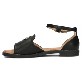 Filippo DS3667 / 22 Bk sorte sandaler 1