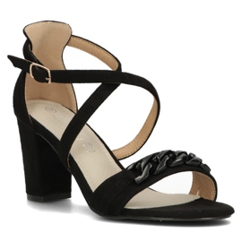 Filippo DS3665 / 22 Bk sorte sandaler 1