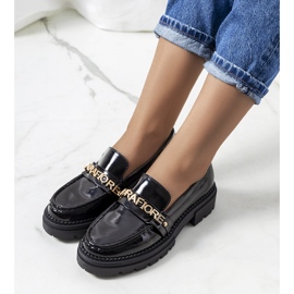 Sorte loafers på høj Beyza-sål 1