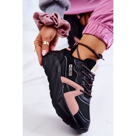 Damesneakers Memory Foam Big Star JJ274599 Sort-Pink lyserød 2