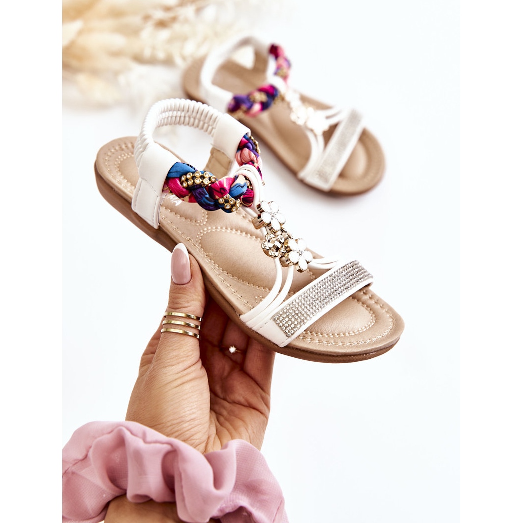 Hvide Sammi Slip On-sandaler børn - KeeShoes