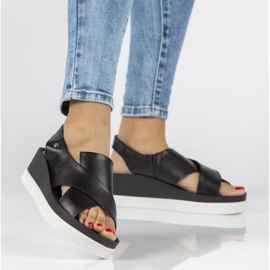 Lædersandaler Filippo 40256 sort 1