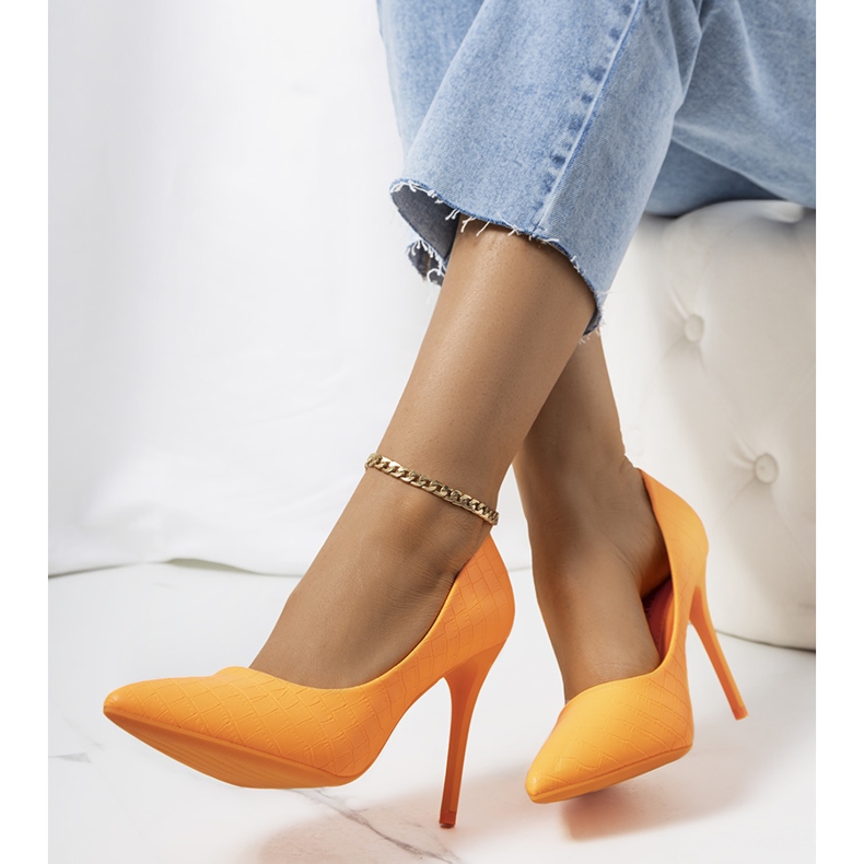 Orange neon ibenholt hæle 1