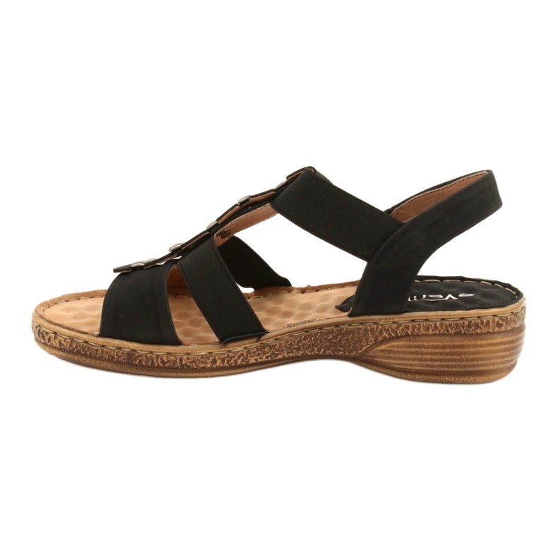 Komfortable sorte sandaler Evento 22SD35-4940 1