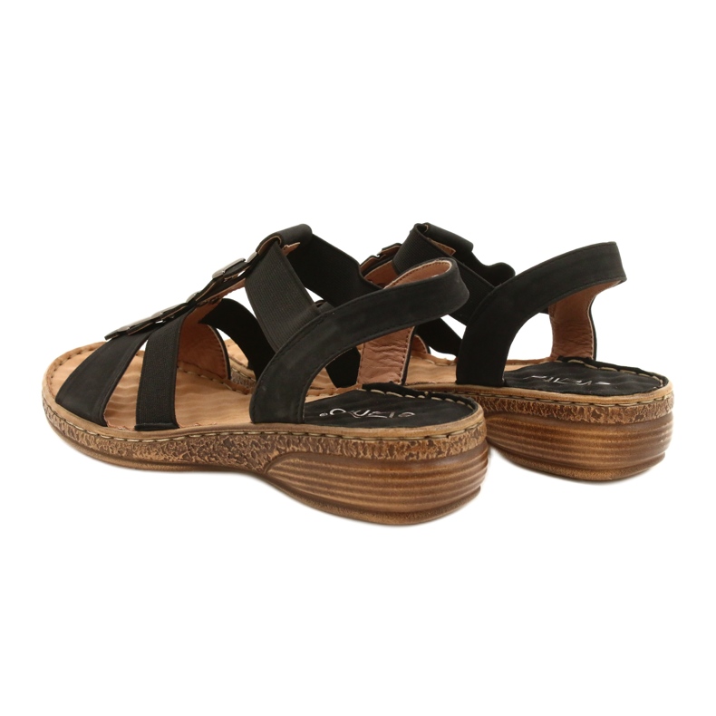 Komfortable sorte sandaler Evento 22SD35-4940 4