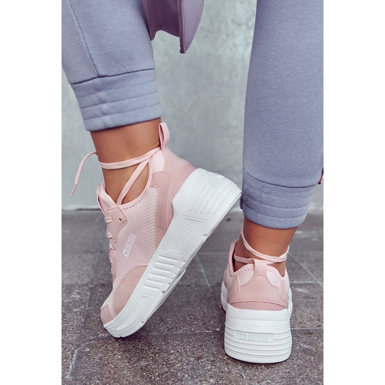 Moderigtige sneakers sportssko Big Star JJ274595 Pink lyserød 1