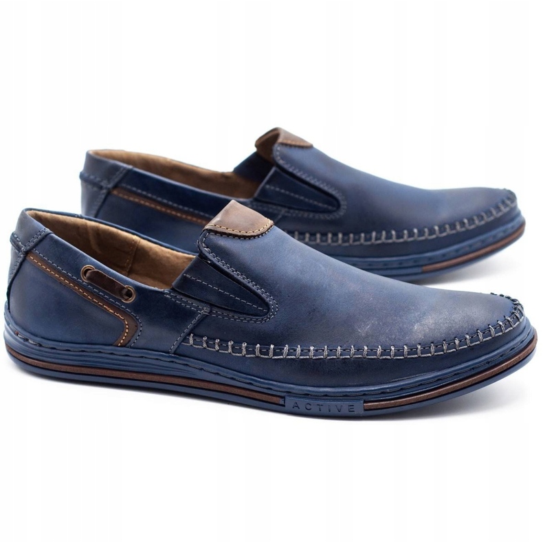 Polbut Herresko loafers 09 marineblå 2