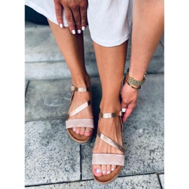 Guld espadrillesandaler Katia Champagne lyserød 1