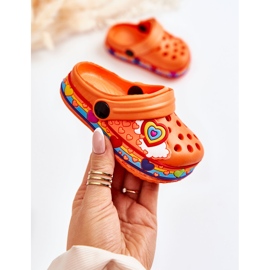 Børnehjemmesko Skum Crocs Orange Charie 1